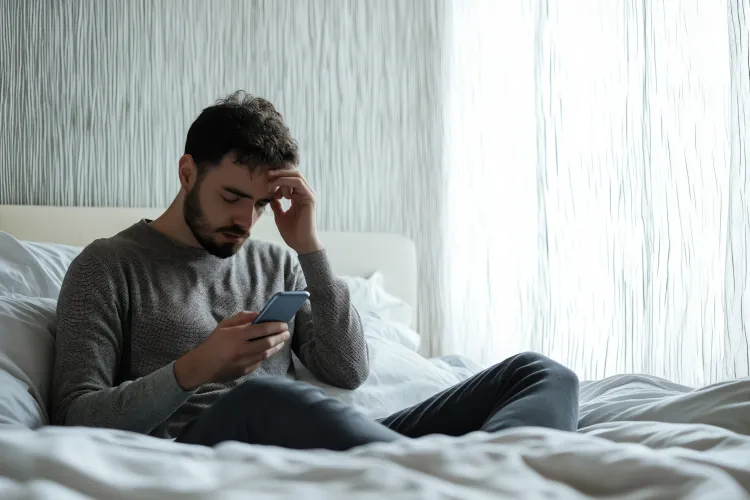 Homme préoccupé qui peut ressentir du stress 