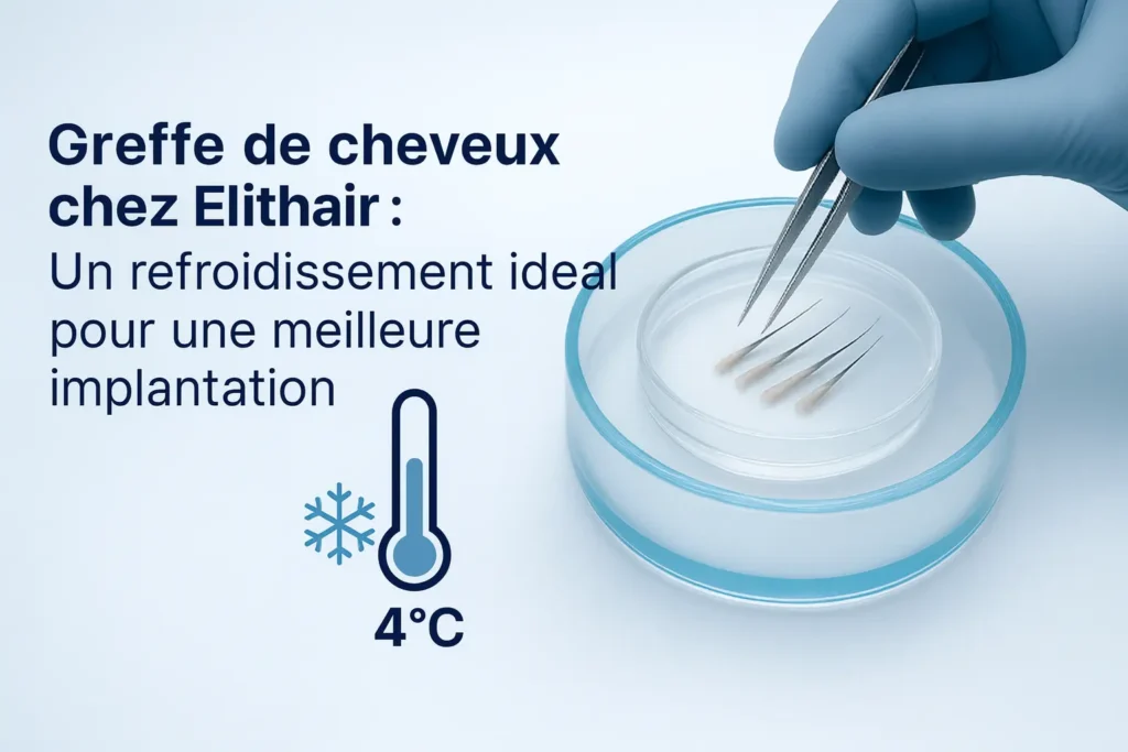 La clinique Elithair utilise une solution nutritive avec des follicules refroidis