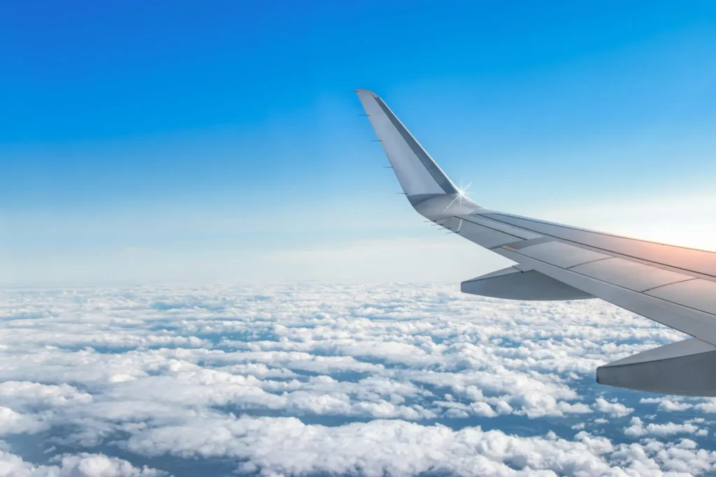 Avion représentant les émissions de carbone liées aux déplacements