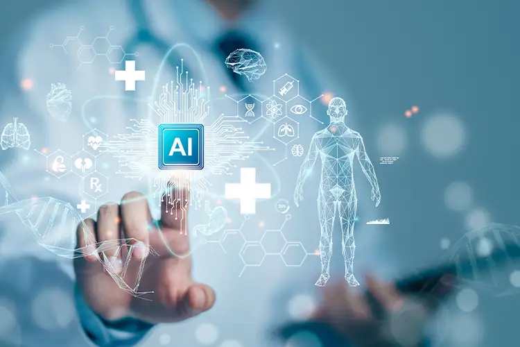 Médecin analysant des données capillaires avec l’aide d’un système basé sur l’intelligence artificielle